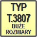 Piktogram - Typ: T.3807-DUŻE